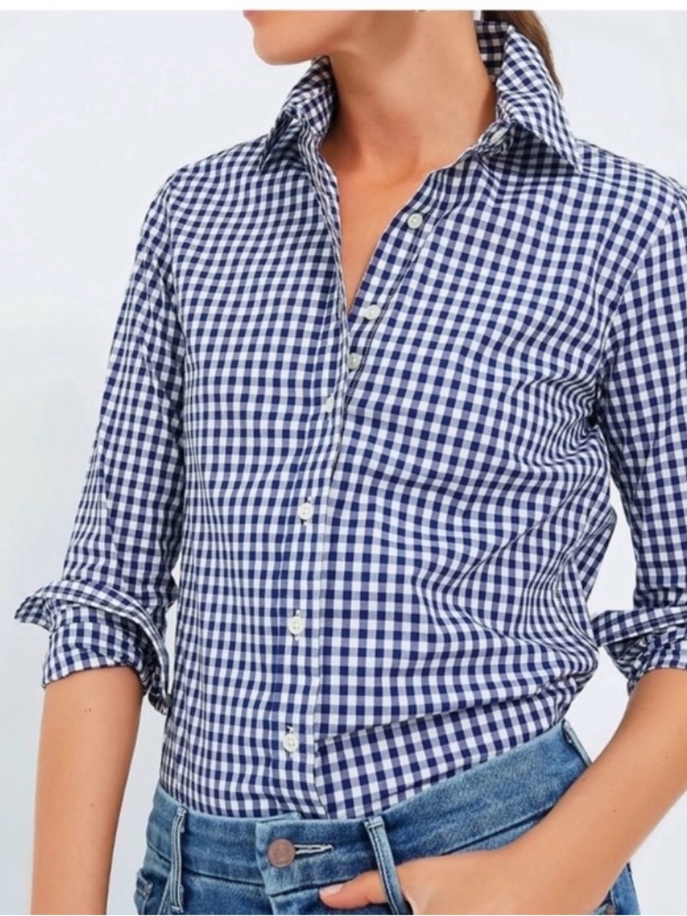 UNTUCKit Ladies Cotton Button down shirt NWT 4
